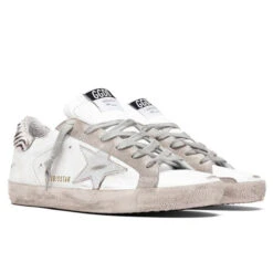 Golden Goose Women's Super-Star Sneakers - White/Metal Silver/Pony Ziger 7 Golden Goose Women's Super-Star Sneakers - White/Metal Silver/Pony Ziger -Feature Clothing golden goose womens sneakers superstar whitemetal silverpony ziger 2