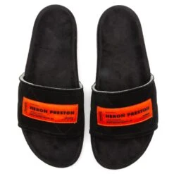 Sponge Slider - Black/Orange -Feature Clothing heron preston sponge slider blackorange 4