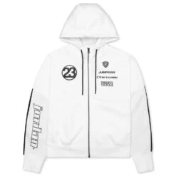 Jordan Moto Women's Lightweight Fleece Top - White/Black