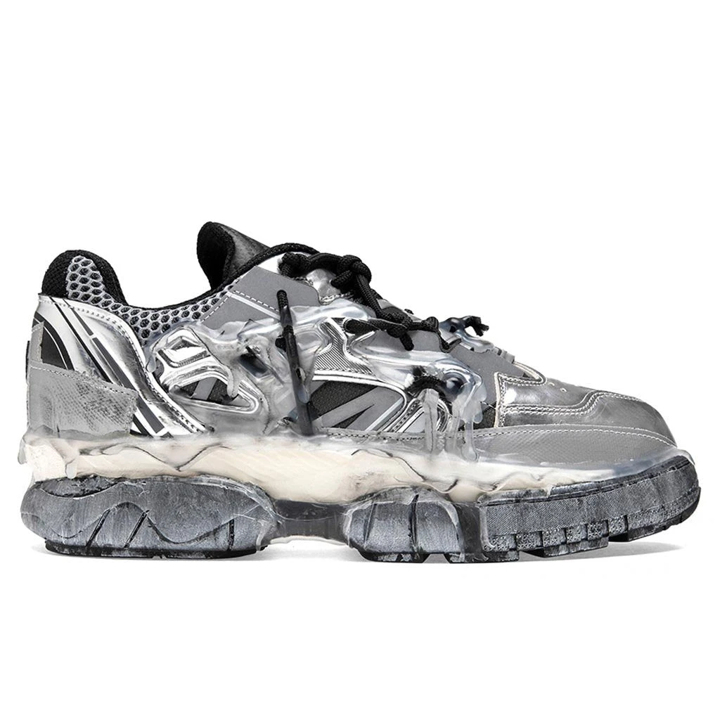 Maison Margiela Fusion Sneaker Low Top - Silver/Black 3 Maison Margiela Fusion Sneaker Low Top - Silver/Black