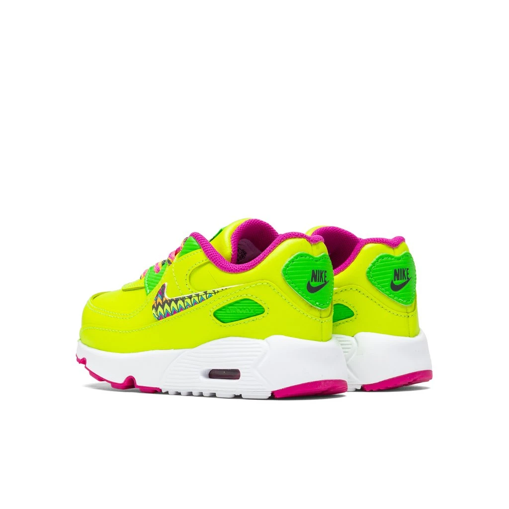 Nike Air Max 90 LTR (TD) - Volt/Multi/Fire Pink/Green Strike 5 Nike Air Max 90 LTR (TD) - Volt/Multi/Fire Pink/Green Strike - Image 3