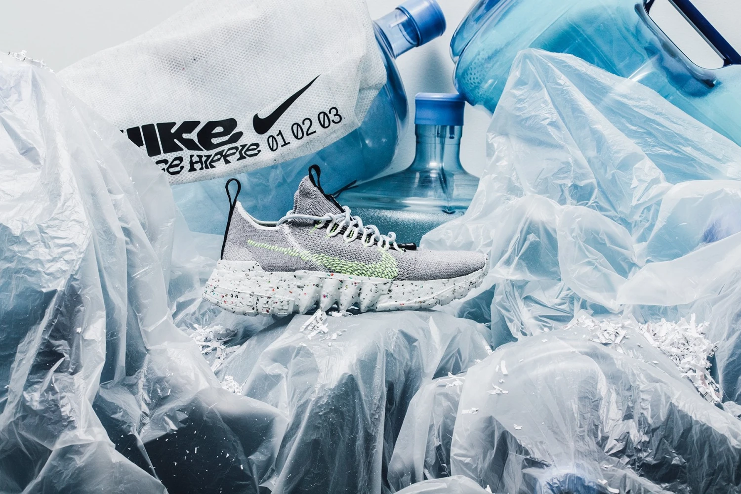 Nike Space Hippie 01 "This Is Trash" - Grey/Volt Glow 7 Nike Space Hippie 01 "This Is Trash" - Grey/Volt Glow - Image 5