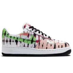 Nike Women's Air Force 1 Low "Black Tie Dye" - White/Green Strike