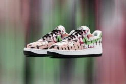 Nike Women's Air Force 1 Low "Black Tie Dye" - White/Green Strike 9 Nike Women's Air Force 1 Low "Black Tie Dye" - White/Green Strike -Feature Clothing nike womens air force 1 low black tie dye whitegreen strike 3