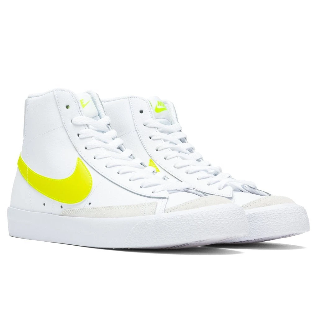 Nike Women's Blazer Mid '77 - White/Lemon Venom/Pure Platinum/Fossil 4 Nike Women's Blazer Mid '77 - White/Lemon Venom/Pure Platinum/Fossil - Image 2
