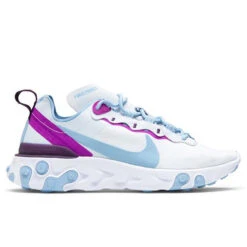 Nike Women's React Element 55 - Football Grey/Psychic Blue