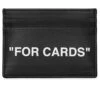 Calf Skin Quote Cardholder - Black/White -Feature Clothing off white co virgil abloh calf skin quote cardholder blackwhite omnd017f20lea0011001 os