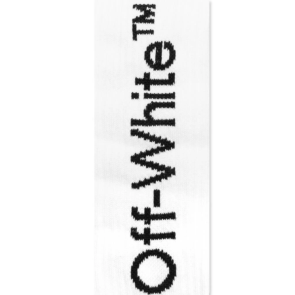 Diag Mid Length Socks - White/Black F20 4 Diag Mid Length Socks - White/Black F20 - Image 2
