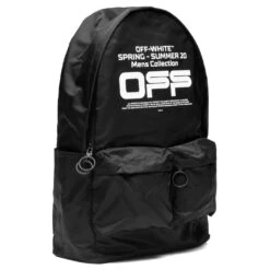 Off Wavy Logo Backpack - Black/White -Feature Clothing off white co virgil abloh off wavy logo backpack blackwhite omnb003r20e480041001 os 2