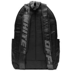 Off Wavy Logo Backpack - Black/White -Feature Clothing off white co virgil abloh off wavy logo backpack blackwhite omnb003r20e480041001 os 4