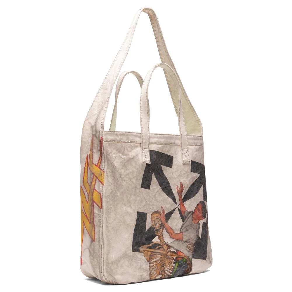 Pascal Vintage Canvas Tote Bag - Beige/Yellow 5 Pascal Vintage Canvas Tote Bag - Beige/Yellow - Image 3