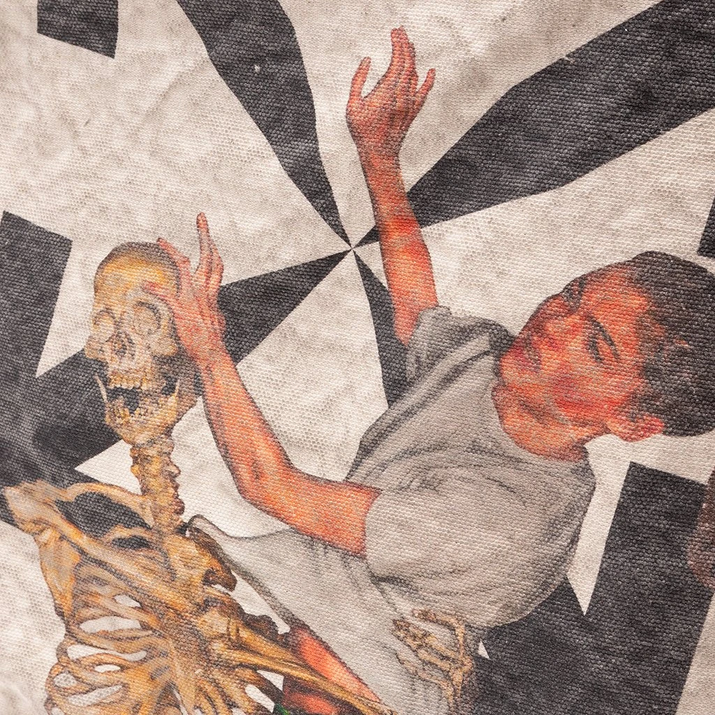 Pascal Vintage Canvas Tote Bag - Beige/Yellow 7 Pascal Vintage Canvas Tote Bag - Beige/Yellow - Image 5