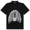 Pleasures Ribs Polo Shirt - Black -Feature Clothing pleasures ribs polo shirt black