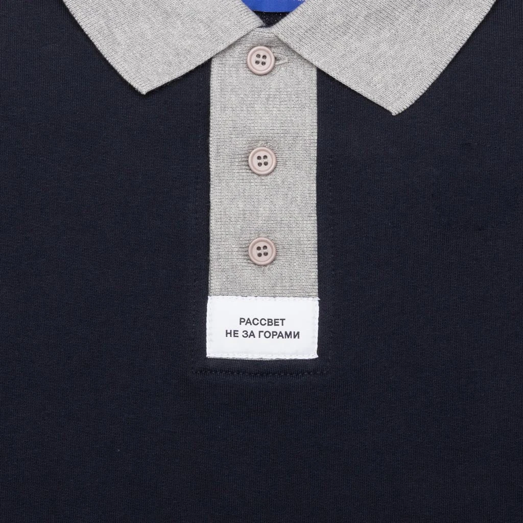 L/S Polo Shirt - Navy 5 L/S Polo Shirt - Navy - Image 3