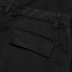 Herringbone Cotton Cargo Pants - Black -Feature Clothing reese cooper herringbone cotton cargo pants black 6