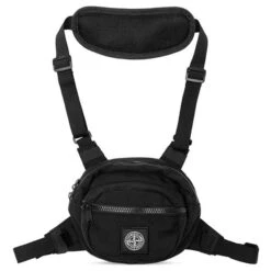 Stone Island Polyurethane Bumbag - Black