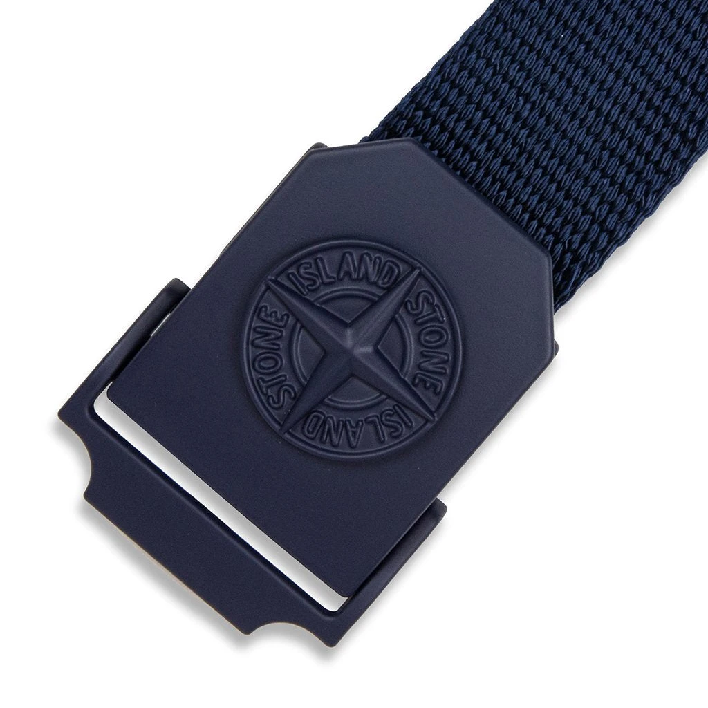 Stone Island Woven Logo Belt - Ink Blue 4 Stone Island Woven Logo Belt - Ink Blue - Image 2