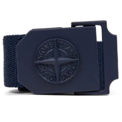 Stone Island Woven Logo Belt - Ink Blue