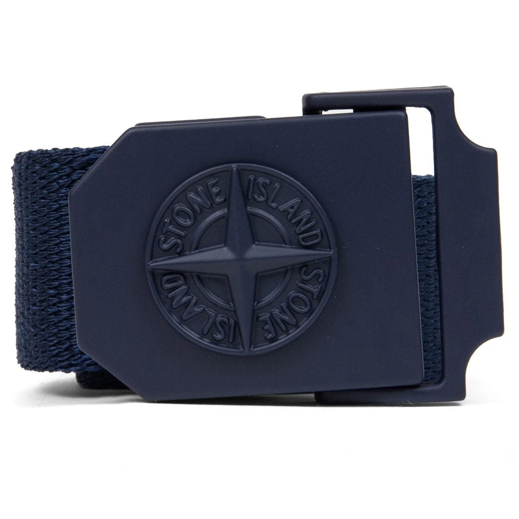 Stone Island Woven Logo Belt - Ink Blue 3 Stone Island Woven Logo Belt - Ink Blue