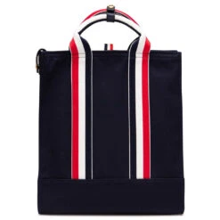 Lined Tote - Navy -Feature Clothing thom browne lined tote navy mag170a 05390 415 os 5