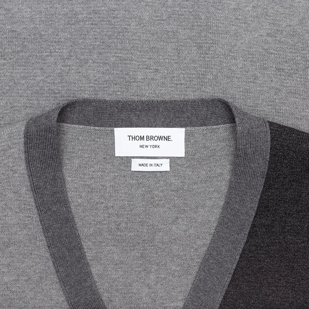 Milano Stitch V-Neck Cardigan - Grey 5 Milano Stitch V-Neck Cardigan - Grey - Image 3