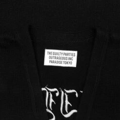 Classic Cardigan 'Type 2' - Black -Feature Clothing wacko maria classic cardigan type 2 black 3